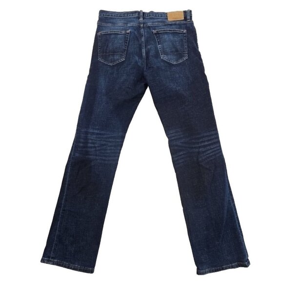 Aeropostale Mens Straight Stretch Whiskered Jeans Size 36x34 Dark Wash EUC LN - Picture 2 of 16